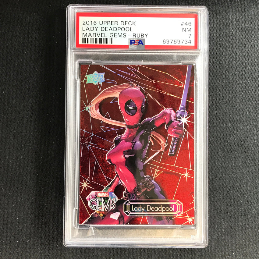 2016 Marvel Gems Lady Deadpool Ruby 35/99 PSA 7 734