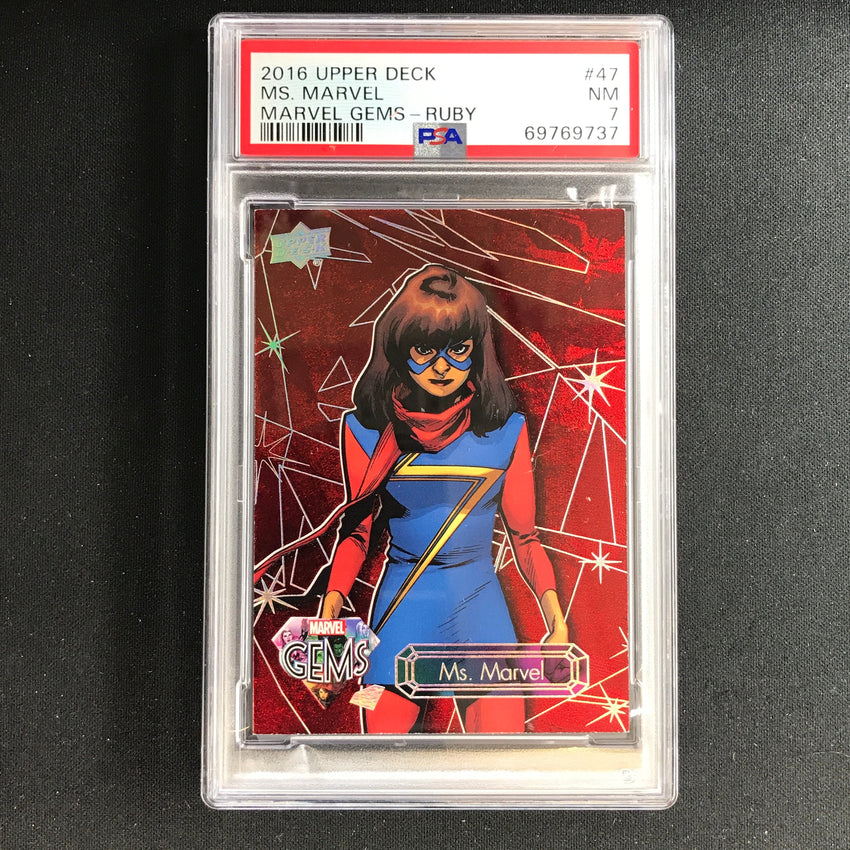2016 Marvel Gems Ms. Marvel Ruby 67/99 PSA 7 737
