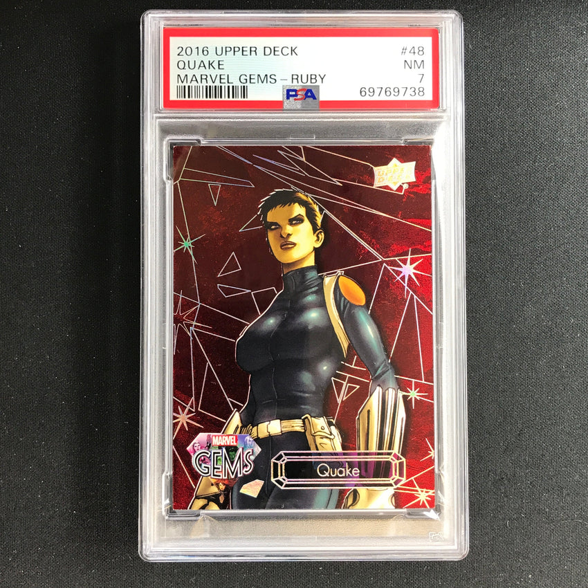 2016 Marvel Gems Quake Ruby 35/99 Psa 7 738