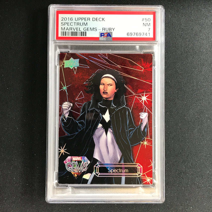 2016 Marvel Gems Spectrum Ruby 97/99 PSA 7 741