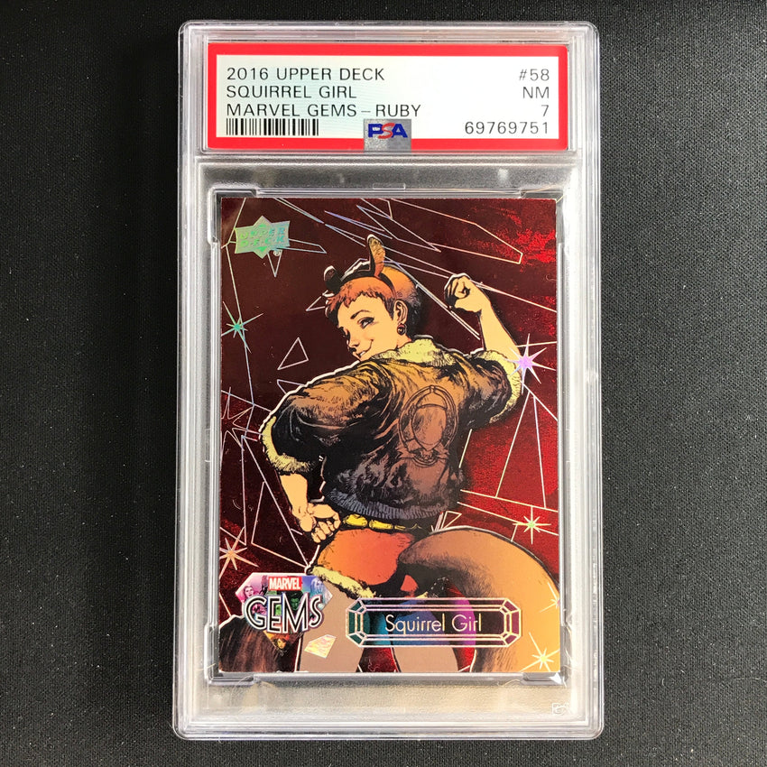 2016 Marvel Gems Squirrel Girl Ruby 01/99 Psa 7 Alpha 751