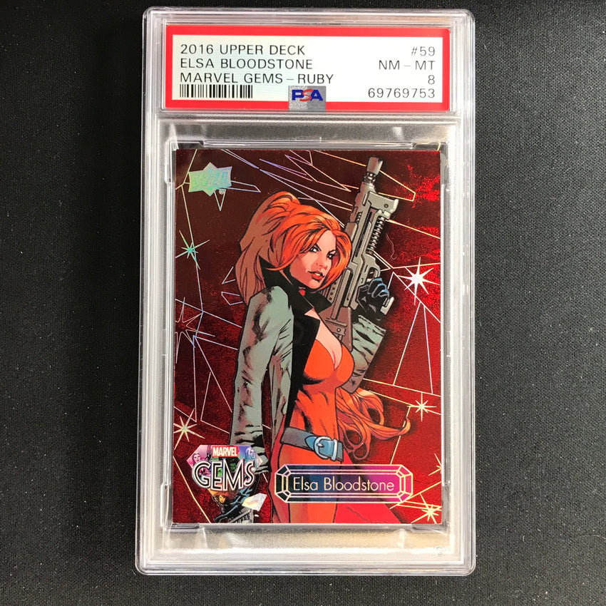 2016 Marvel Gems Elsa Bloodstone Ruby 47/99 PSA 8 753
