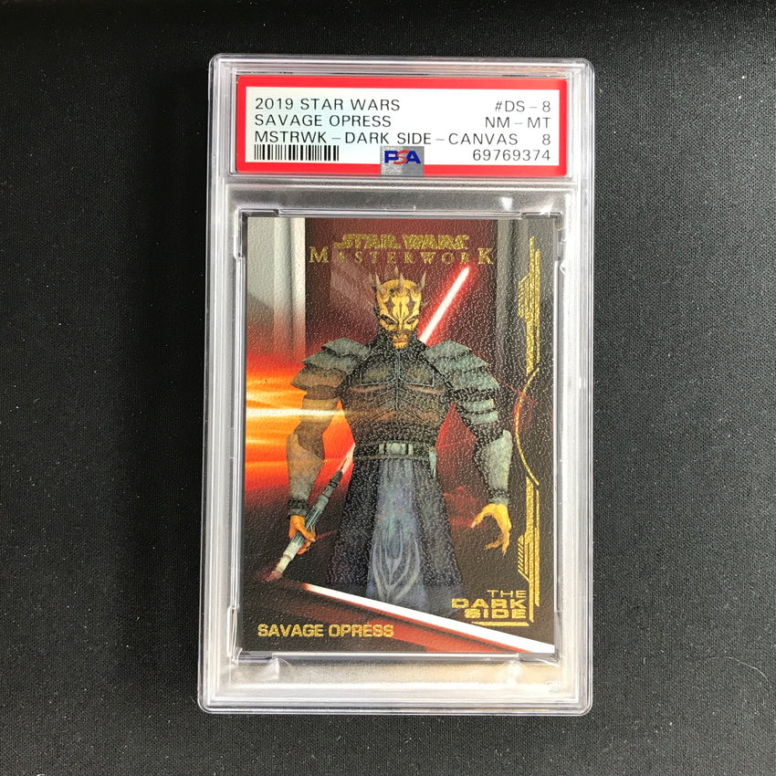 2019 Star Wars Masterwork Savage Opress Dark Side Canvas 21/25 PSA 8 374