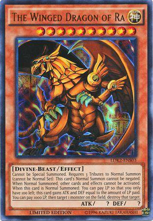 Egyptian God Card Set - Slifer, Obelisk & Ra - LDK2 - Ultra Rare Limited Edition-Cherry Collectables