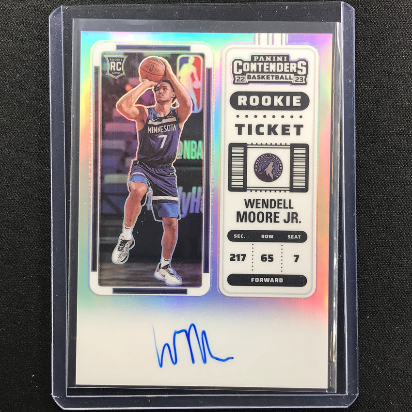 2022-23 Contenders Wendell Moore Jr. Rookie Ticket Auto Premium Edition Sp No 103