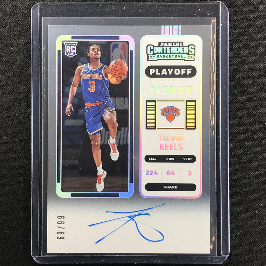 2022-23 Contenders Trevor Keels Rookie Ticket Auto Playoff 69/99