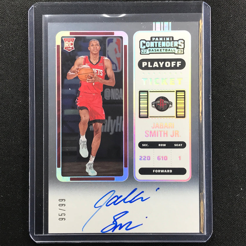 2022-23 Contenders Jabari Smith Jr. Rookie Ticket Auto Playoff 95/99