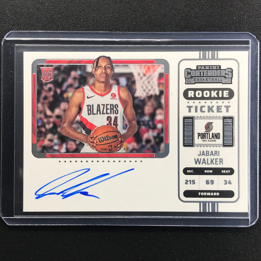 2022-23 Contenders Jabari Walker Rookie Ticket Variation Auto Base No 114