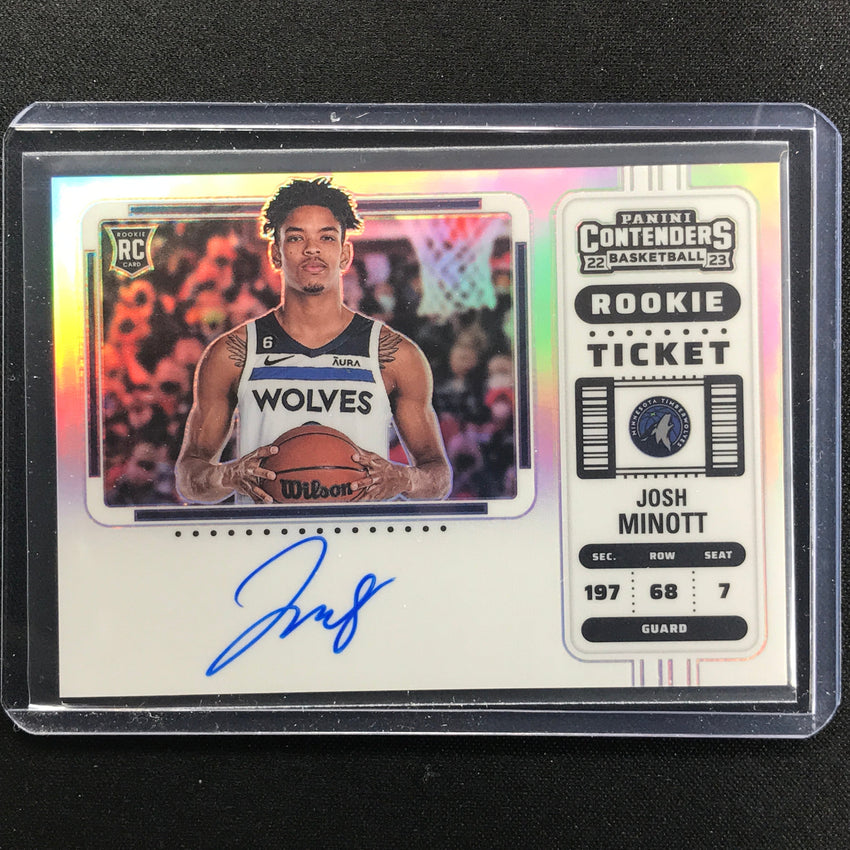 2022-23 Contenders Josh Minott Rookie Ticket Variation Auto Premium Edition No 131