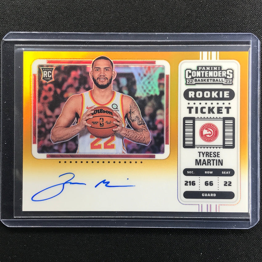 2022-23 Contenders Tyrese Martin Rookie Ticket Variation Auto Premium Gold 9/10