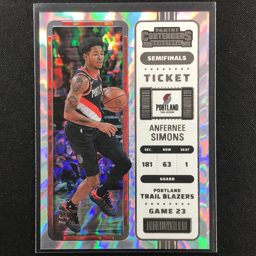 2022-23 Contenders Anfernee Simons Semifinals Ticket 45/99