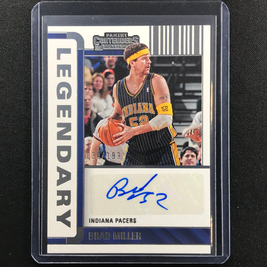2022-23 Contenders Brad Miller Legendary Auto 30/199