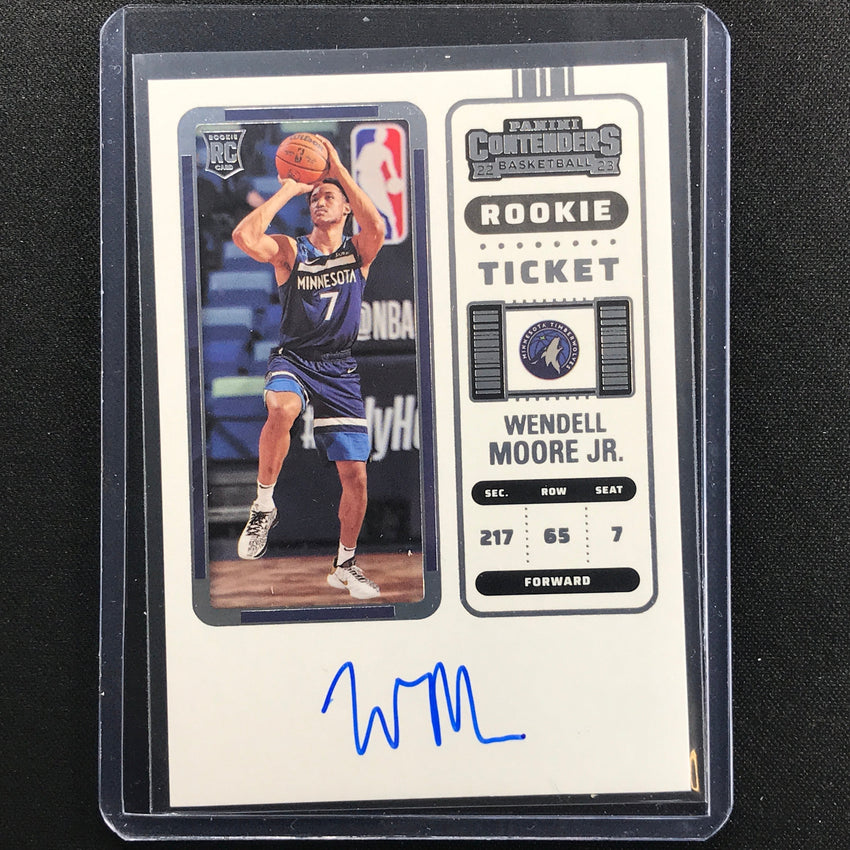 2022-23 Contenders Wendell Moore Jr. Rookie Ticket Auto Base No 103