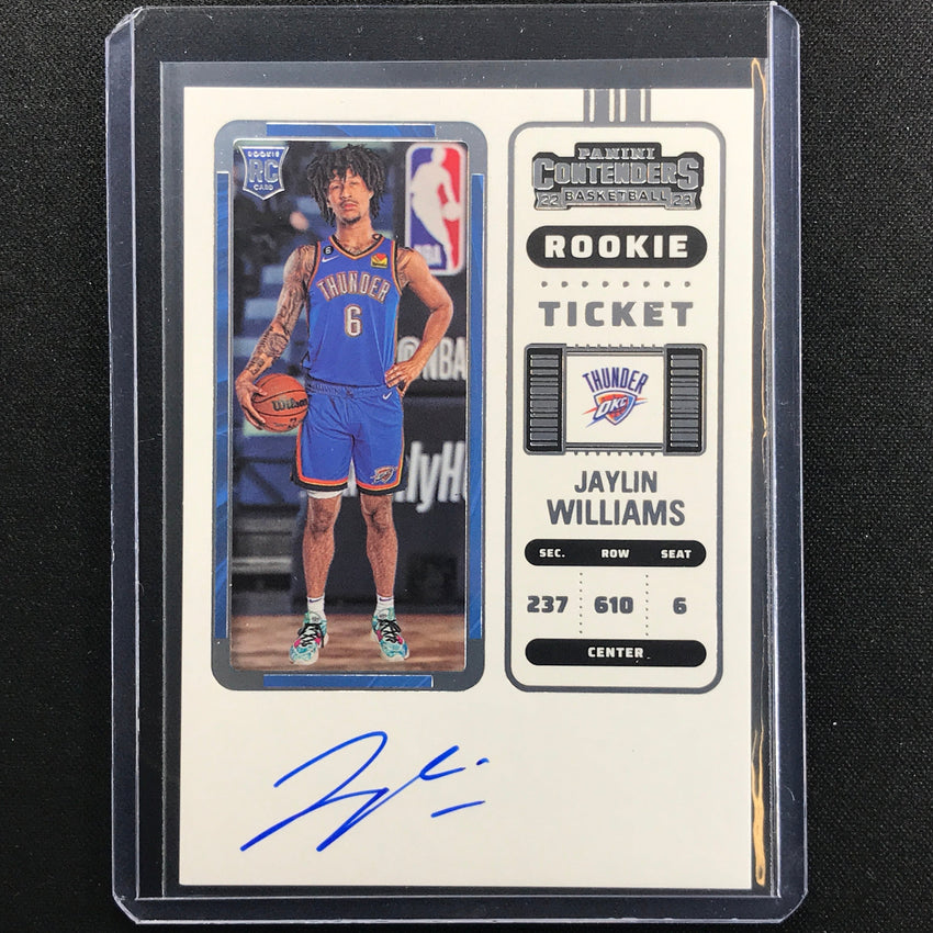 2022-23 Contenders Jaylin Williams Rookie Ticket Auto Base No 138