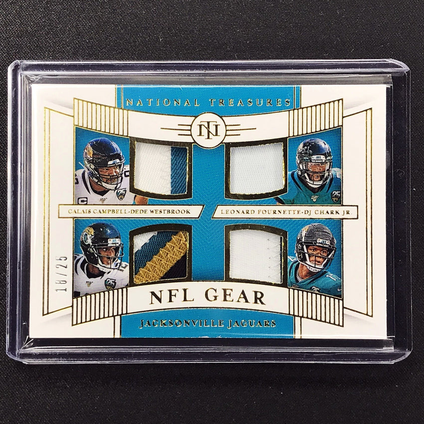 2019 National Treasures CAMPBELL DEDE FOURNETTE CHARK Quad Patch 18/25-Cherry Collectables