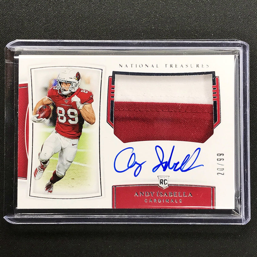 2019 National Treasures ANDY ISABELLA Rookie Patch Auto 20/99-Cherry Collectables
