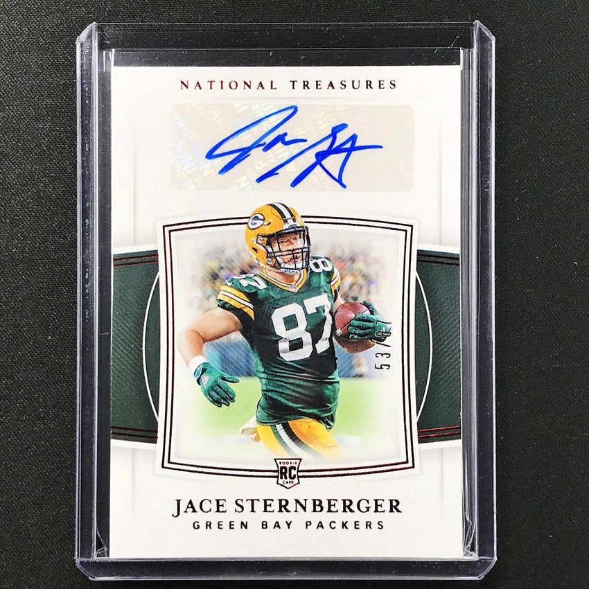 2019 National Treasures JACE STERNBERGER Red Rookie Auto 53/87-Cherry Collectables