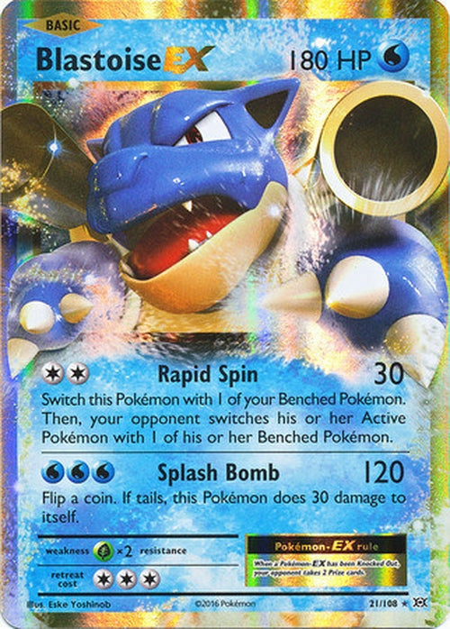 Blastoise EX - 21/108 - Ultra Rare - XY Evolutions-Cherry Collectables