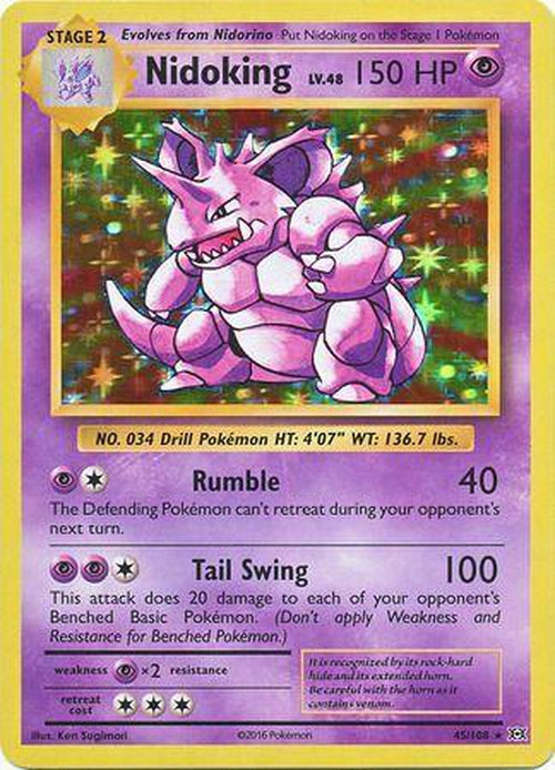 Nidoking - 45/108 - Holo Rare - XY Evolutions-Cherry Collectables