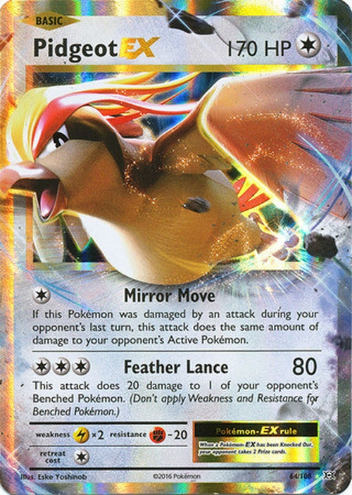 Pidgeot EX - 64/108 - Ultra Rare - XY Evolutions-Cherry Collectables
