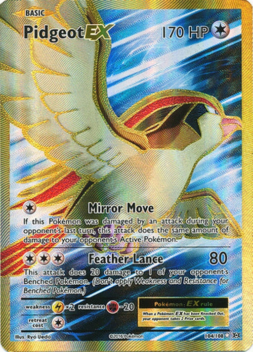 Pidgeot EX - 104/108 - FULL ART Ultra Rare - XY Evolutions-Cherry Collectables