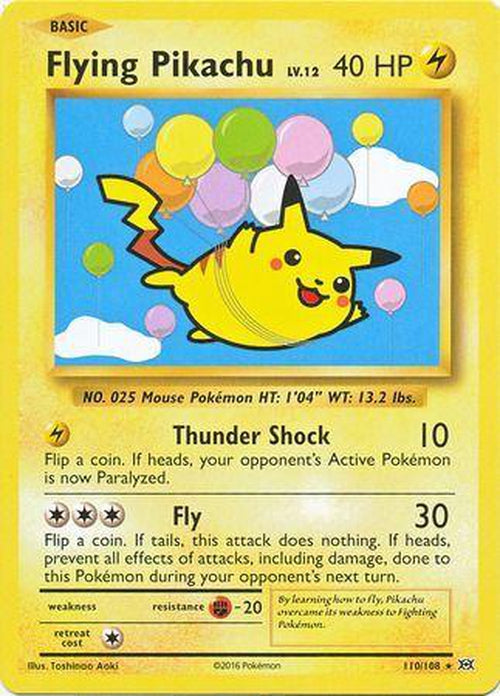 Flying Pikachu - 110/108 - Secret Rare XY Evolutions-Cherry Collectables