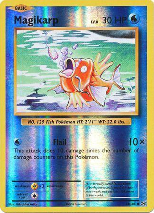 REVERSE HOLO Magikarp - 33/108 - - XY Evolutions-Cherry Collectables