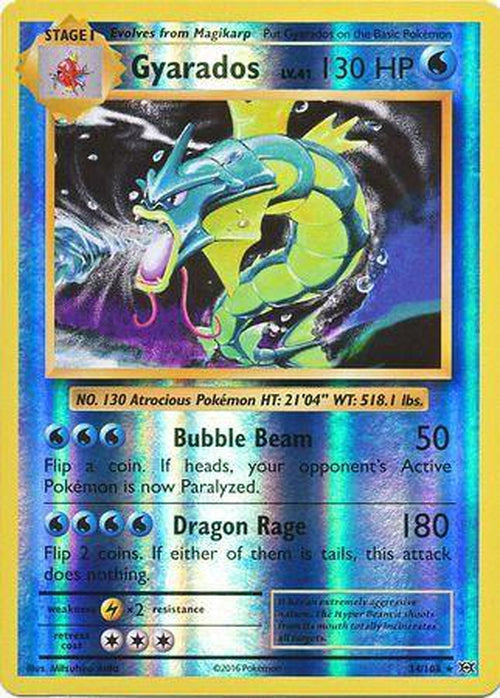 REVERSE HOLO Gyarados - 34/108 - - XY Evolutions-Cherry Collectables