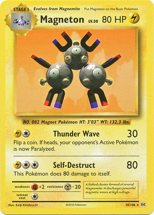 Magneton - 38/108 - Rare-Cherry Collectables