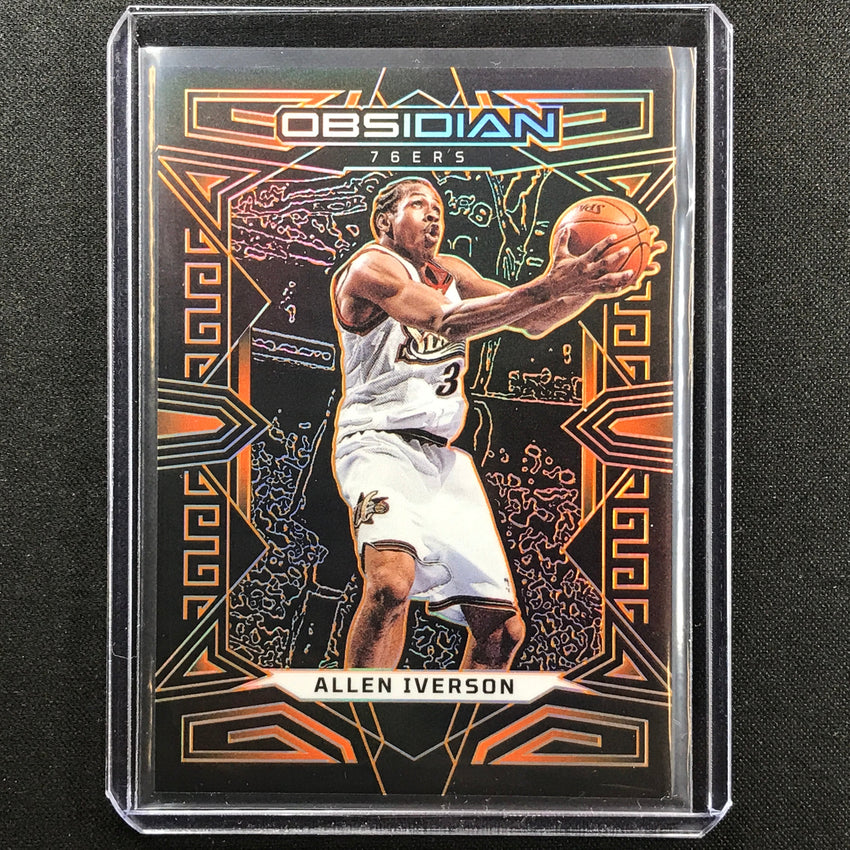 2022-23 Obsidian Allen Iverson Electric Etch Orange 50/50 No 149