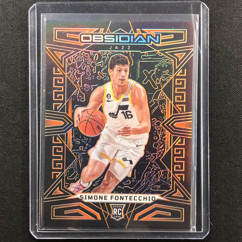 2022-23 Obsidian Simone Fontecchio Rookie Electric Etch Orange 40/50 No 188
