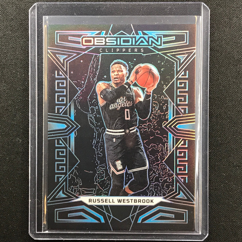 2022-23 Obsidian Russell Westbrook Electric Etch Blue 12/30 No 60