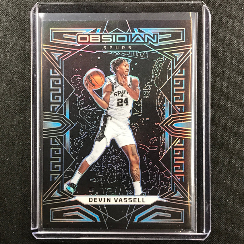 2022-23 Obsidian Devin Vassell Electric Etch Blue 20/30 No 84