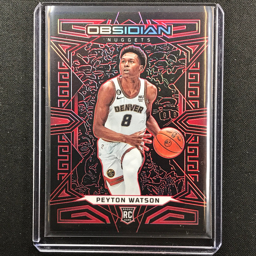 2022-23 Obsidian Peyton Watson Rookie Electric Etch Red 5/5