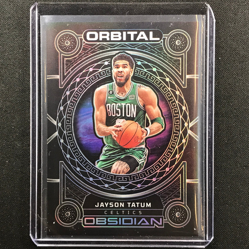 2022-23 Obsidian Jayson Tatum Orbital Silver Prizm 34/99