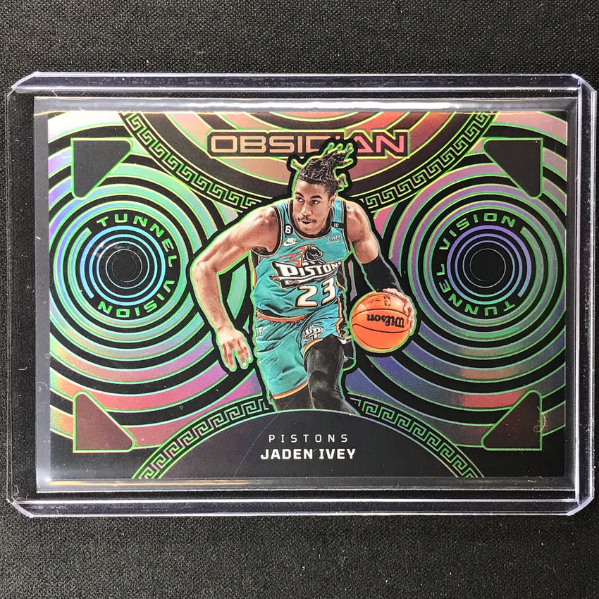 2022-23 Obsidian Jaden Ivey Tunnel Vision Rookie Electric Etch Green 13/25