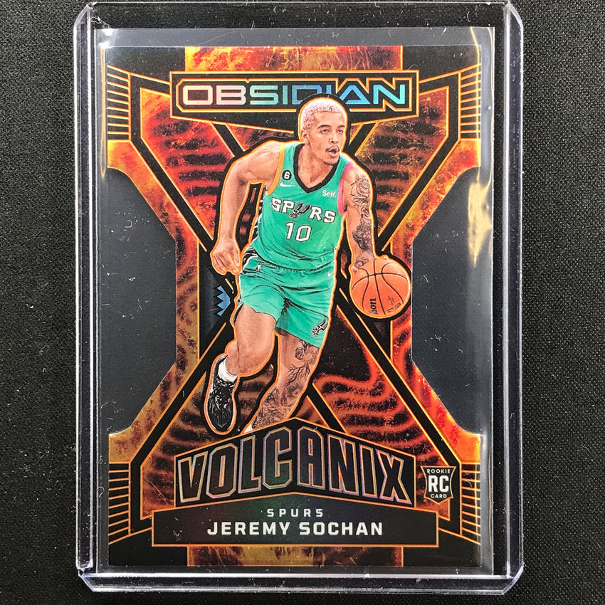 2022-23 Obsidian Jeremy Sochan Volcanix Rookie Die-cut Ssp No 30