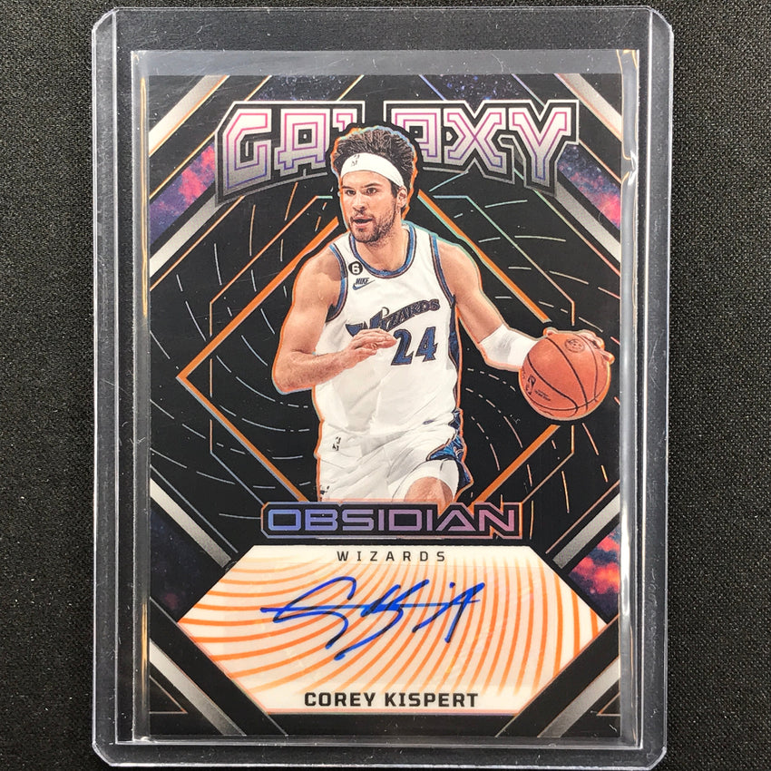 2022-23 Obsidian Corey Kispert Galaxy Ink Auto Electric Etch Orange 27/50