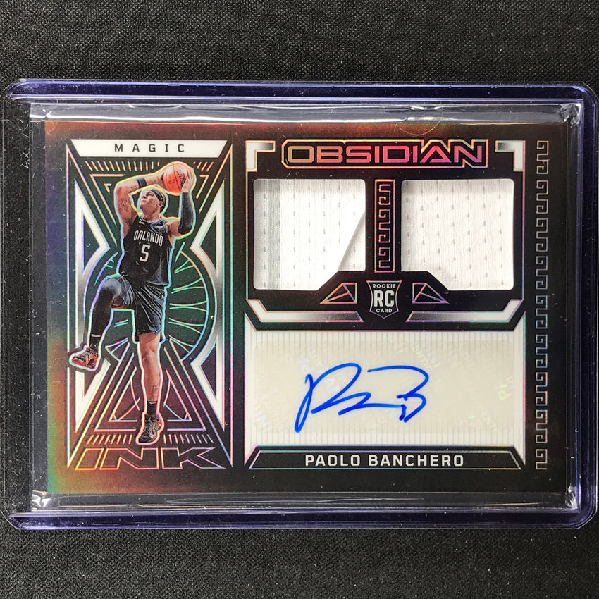 2022-23 Obsidian Paolo Banchero Rookie Jersey Ink Dual Jersey Auto Silver 52/99