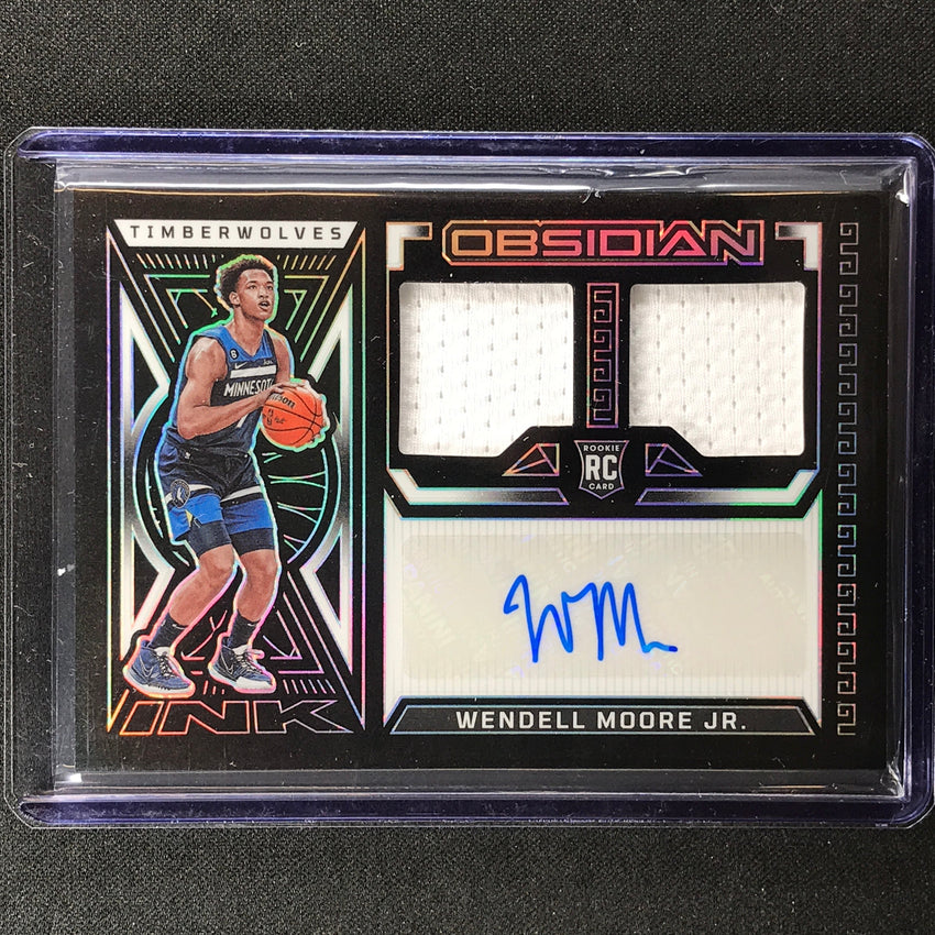 2022-23 Obsidian Wendell Moore Jr. Rookie Jersey Ink Dual Jersey Auto 87/99