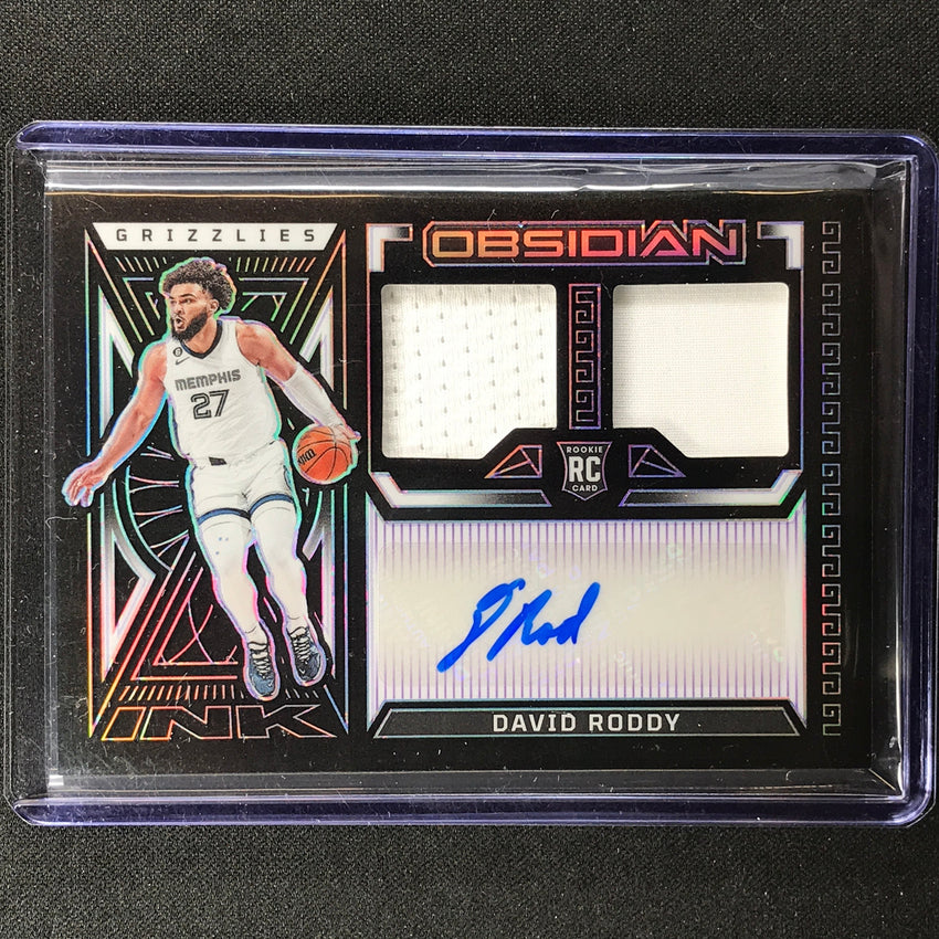 2022-23 Obsidian David Roddy Rookie Jersey Ink Dual Jersey Auto Purple 19/75