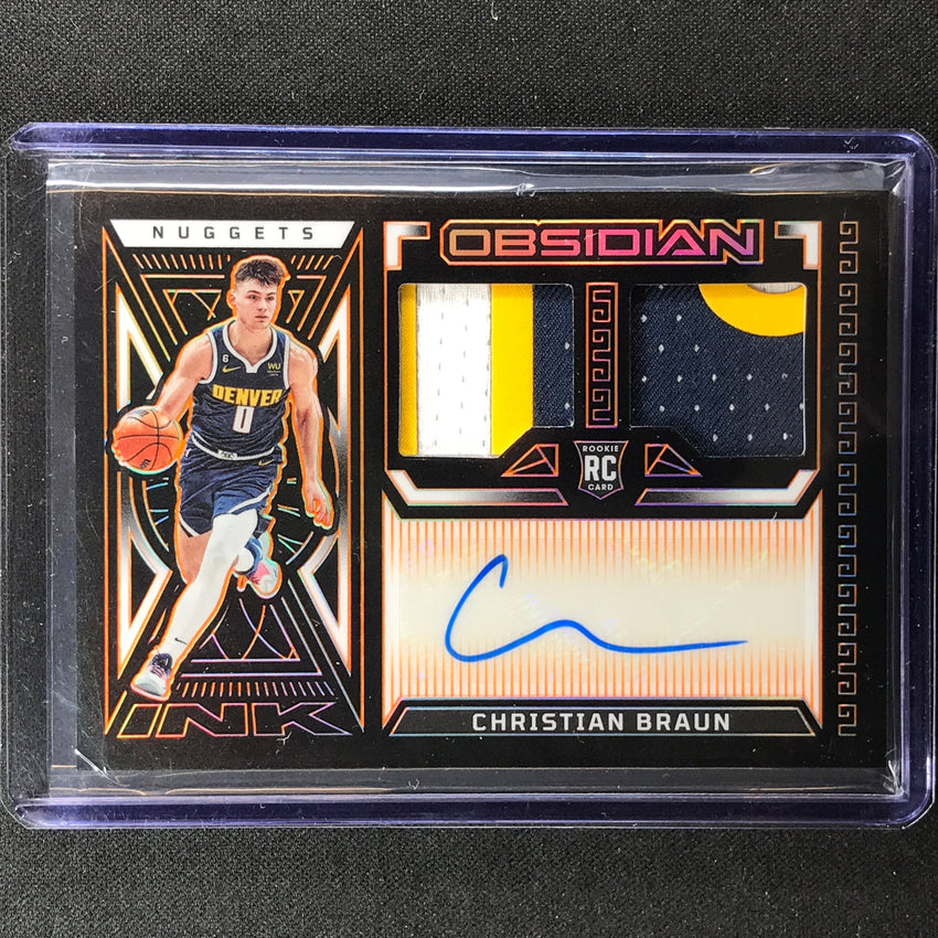 2022-23 Obsidian Christian Braun Rookie Jersey Ink Dual Patch Auto Orange 24/35