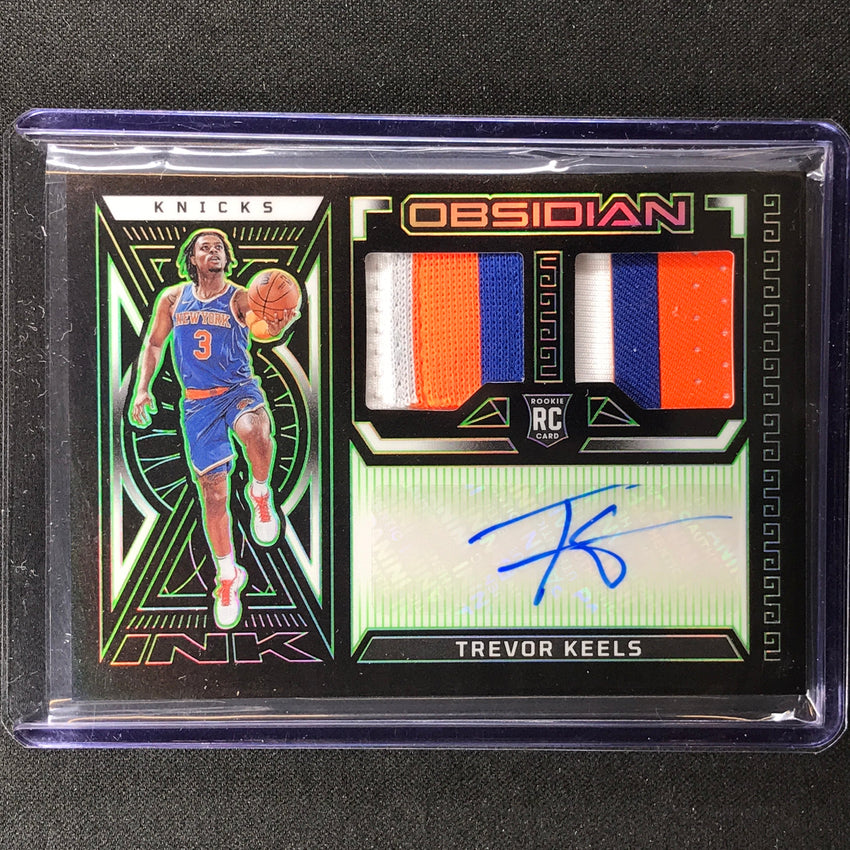2022-23 Obsidian Trevor Keels Rookie Jersey Ink Dual Patch Auto Etch Green 16/25