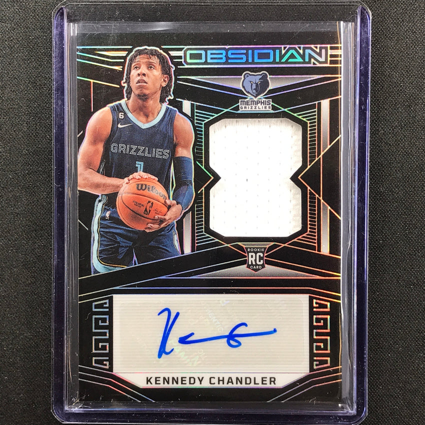 2022-23 Obsidian Kennedy Chandler Rookie Jersey Auto Silver Prizm 40/99 No 215