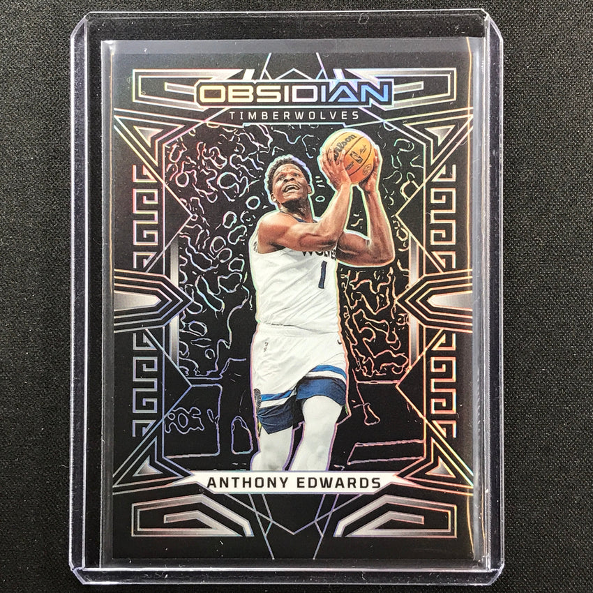 2022-23 Obsidian Anthony Edwards Base Silver Prizm No 85