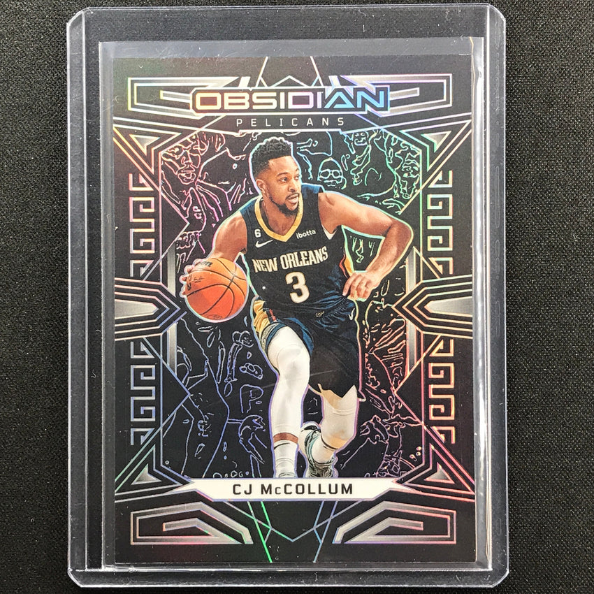 2022-23 Obsidian Cj Mccollum Base Silver Prizm No 116