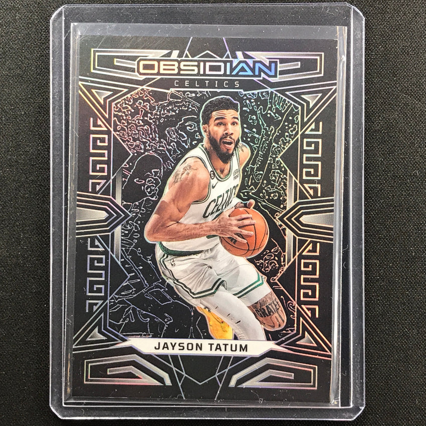 2022-23 Obsidian Jayson Tatum Base Silver Prizm No 129