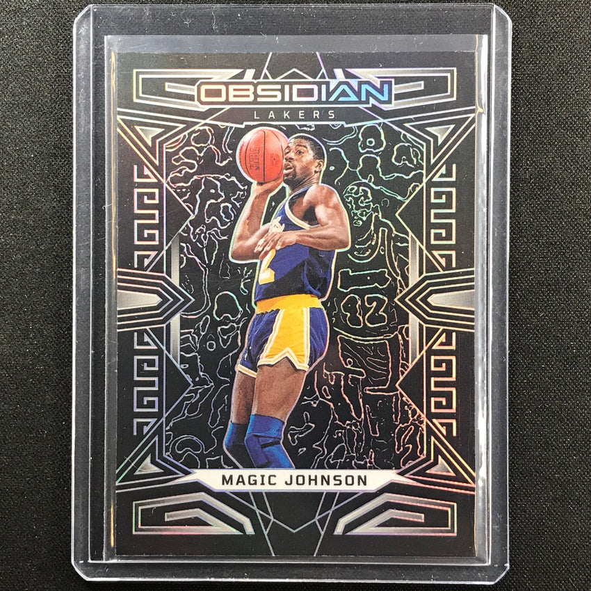 2022-23 Obsidian Magic Johnson Base Silver Prizm No 148