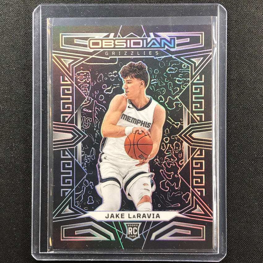 2022-23 Obsidian Jake Laravia Rookie Base Silver Prizm No 168
