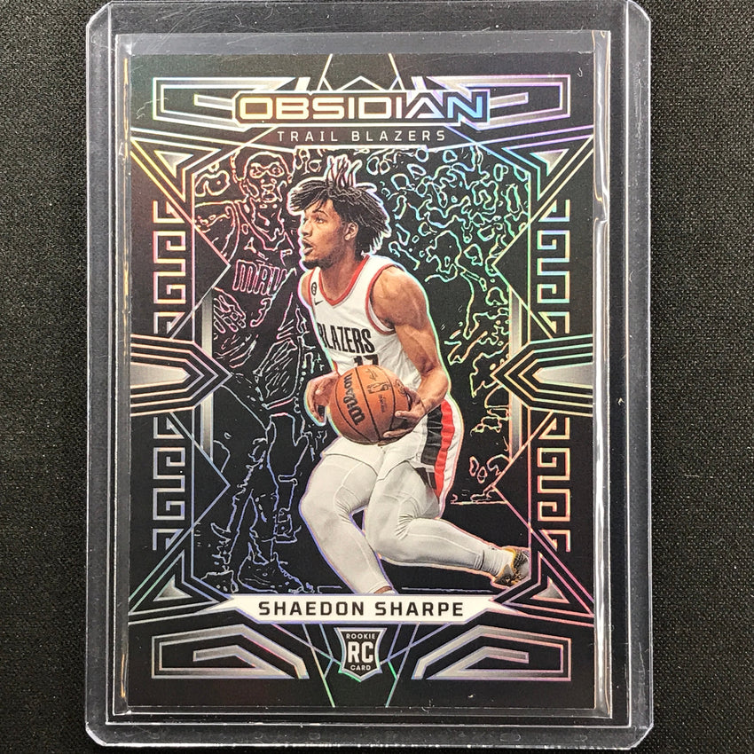 2022-23 Obsidian Shaedon Sharpe Rookie Base Silver Prizm No 176